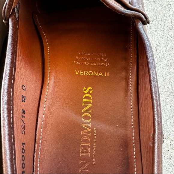 Allen Edmonds Verona II Italian Bit Brown Leather Dress Loafers Men’s Size 12D - Picture 4 of 10